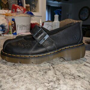 Vintage Dr Martens 12277 Daisy Splat Chunky Platform Y2K Mary Janes Size 10
